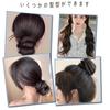 XUZOO Curly Hair Extensions, Band-Shaped Extensions, Twin Tail Wig, Ponytail Wig, Hair Extensions, Hair Extensions, Dance Recitals (Light Black)