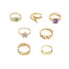 Ring sets, alloy jewelry, high-end niche, layered stars, plated rings, women's opening accessories