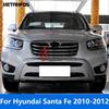 For Hyundai Santa Fe 2010 2011 2012 Chrome Front Center Grille Racing Grill Molding Trim Sticker Accessories Car Styling