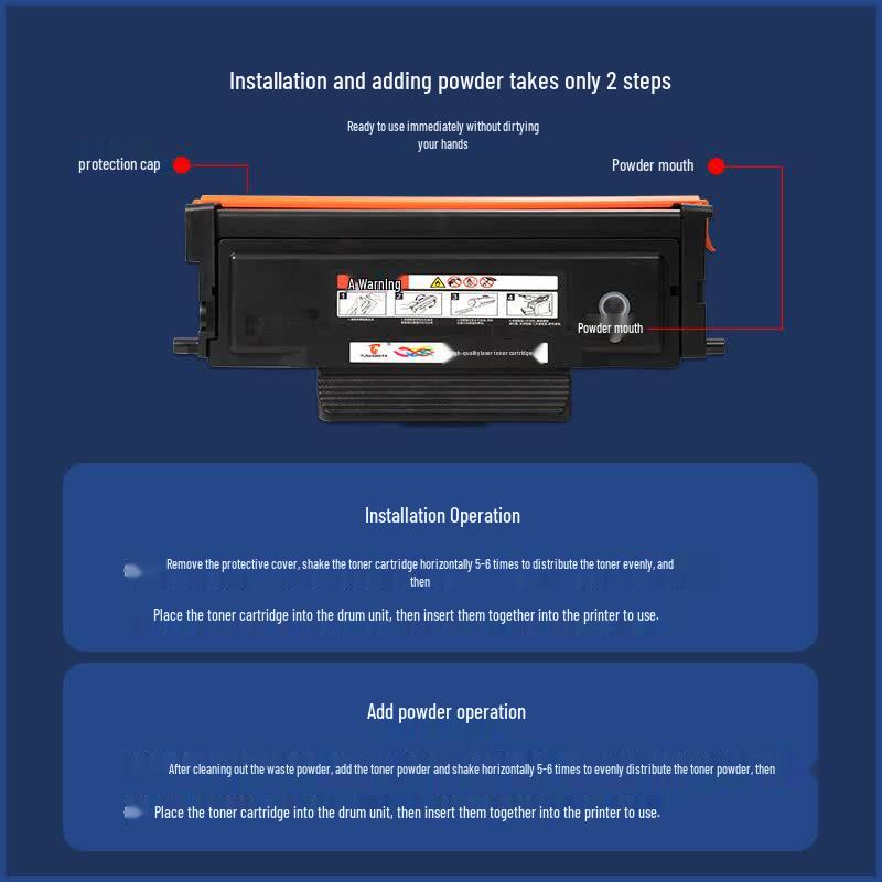 Compatible TO-400 Black High-Capacity Toner Cartridge for Pantum Printers