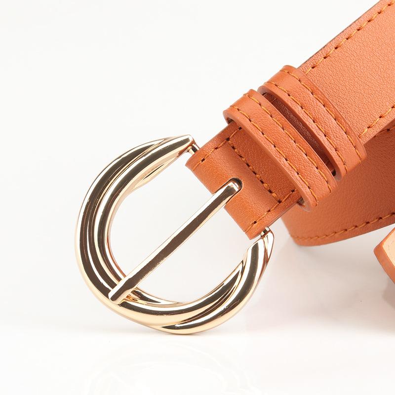 Women'S Belt Fashion Alloy Belt Simple Personalized Decorative Dress Jeans Belt