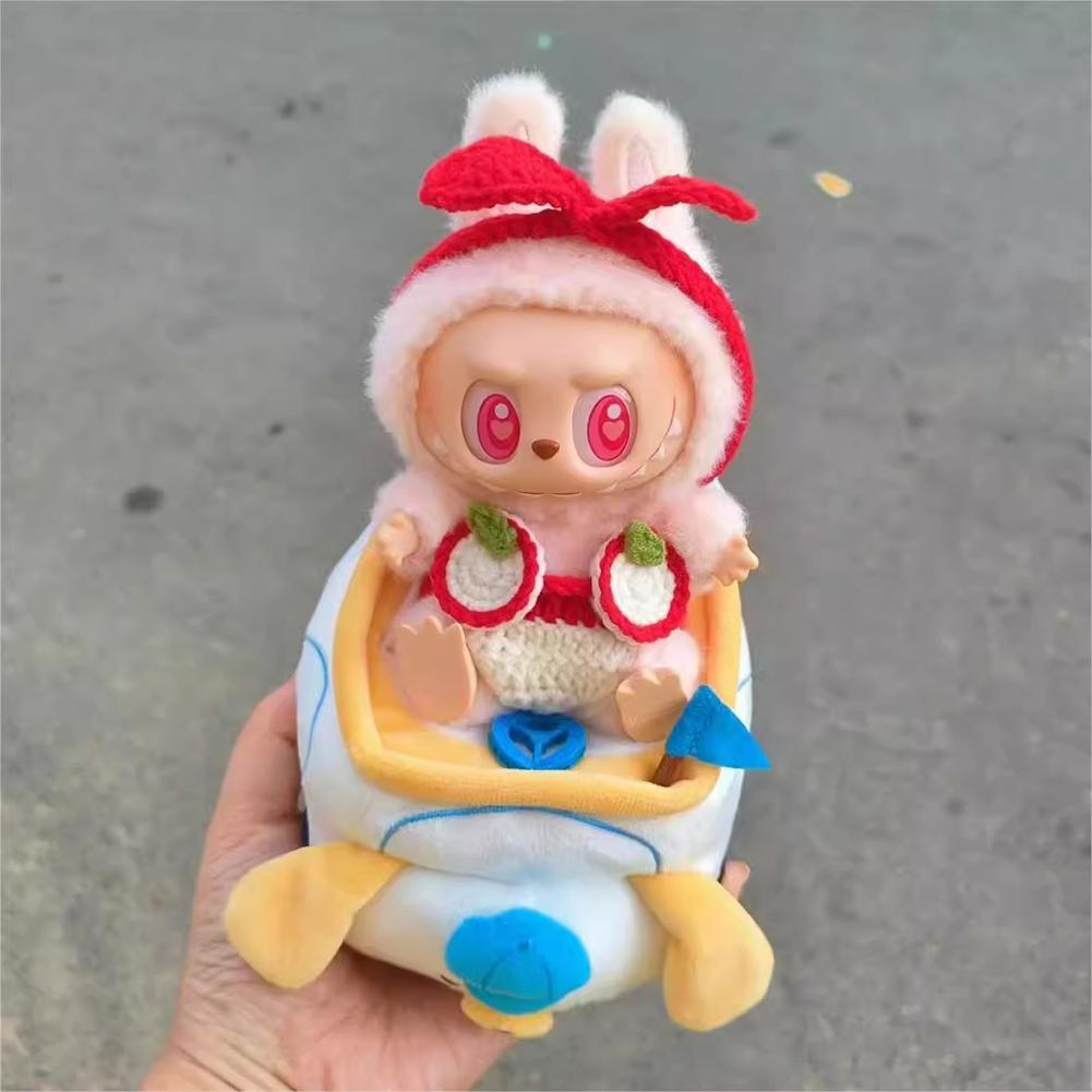 For 17cm Labubu Doll Clothes Fashion Clothes Swimwear Clothes Color Match Hoodies Dolls Accessories Cute Decoration Little Clothes