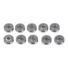 10PCS Carbon Steel V623ZZ Groove Round Bottom Track Pulley Bearings Sliding Rollers for Photography and Fitness