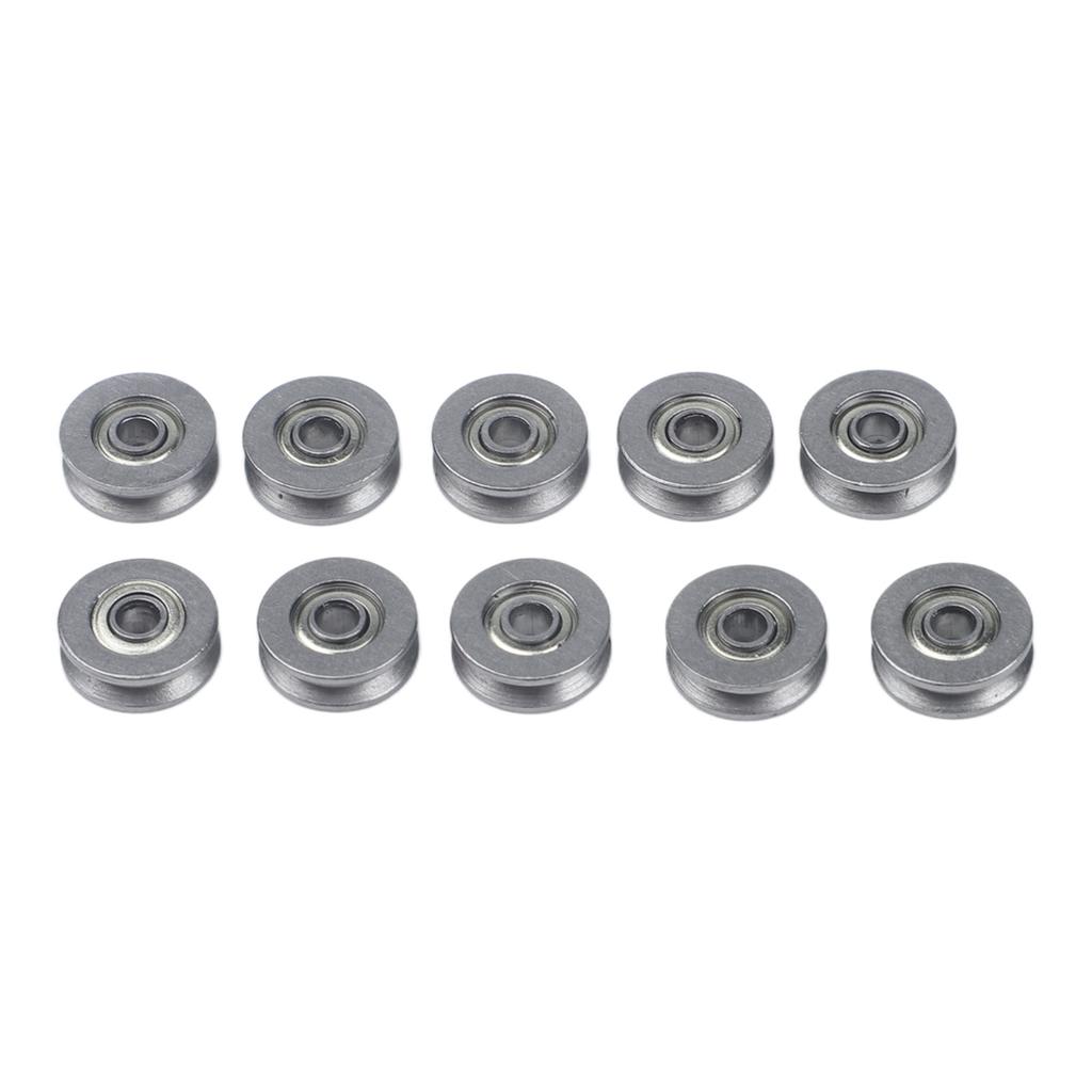 10PCS Carbon Steel V623ZZ Groove Round Bottom Track Pulley Bearings Sliding Rollers for Photography and Fitness