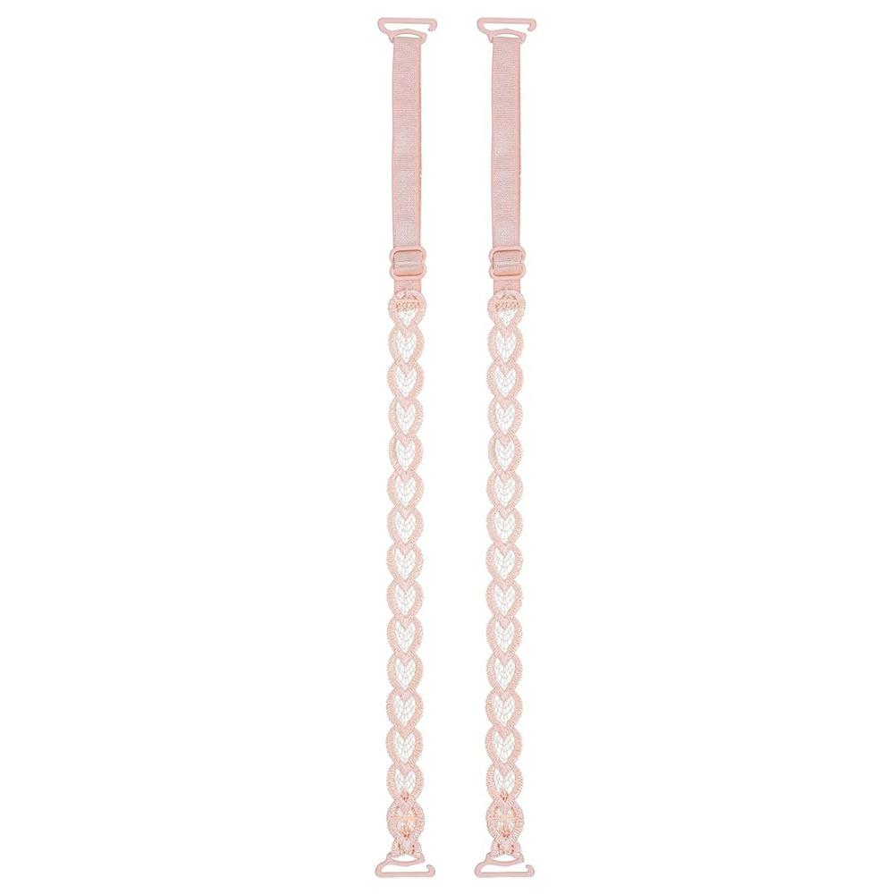 

New Removable Heart Bra Straps Anti-slip Elastic Heart Shoulder Belts Adjustable Lace Bra Straps Replacement One Size тілесний