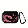Case For Airpods Pro3 1 3 Pro 4 2 Pro2 Earphone Cases Cover Plum Blossom Pink Snake