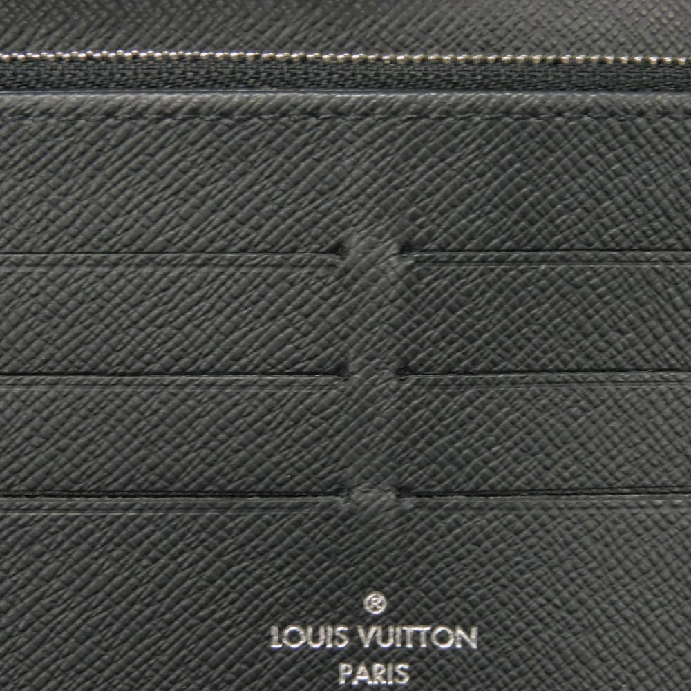 Used 12564 Zippy Organizer NM N60111 7940 Logo Black Gray Zip Around Damier Graphite Noir Men's from Japan AUTHENTIC