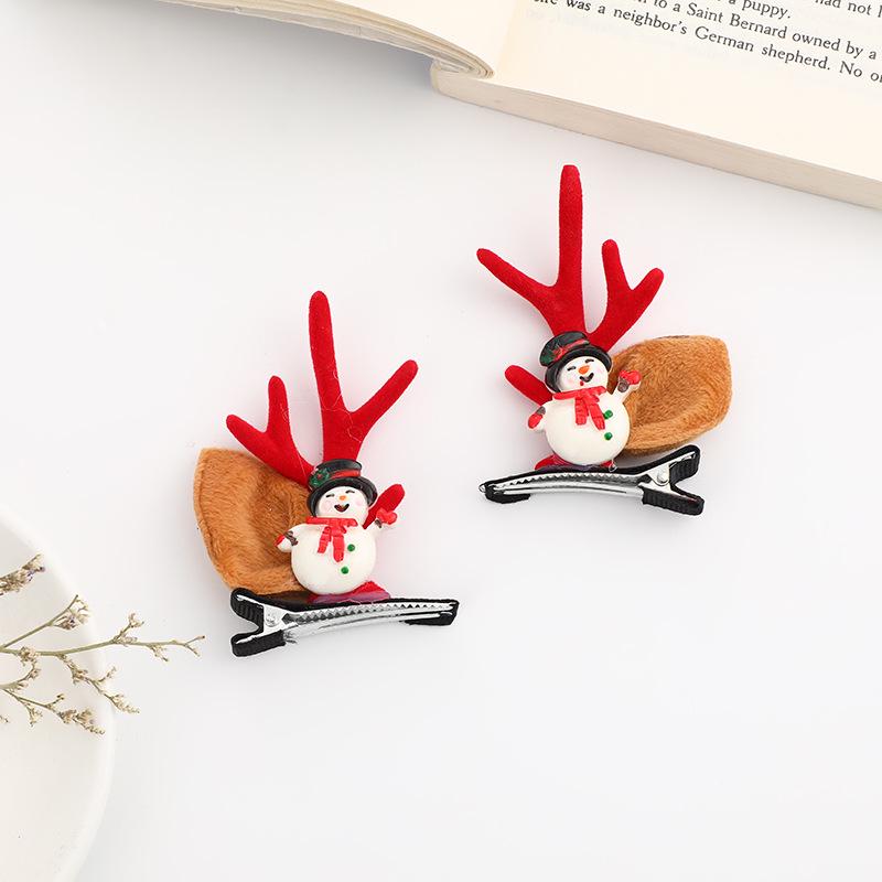 Sponky do vlasů s parohy soba: Vánoční 3D vlasové doplňky pro drdoly a copy