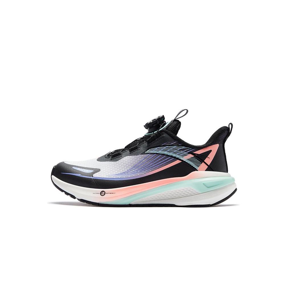 Anta Kids Running Series Comfortable Fashion Sports Shock Absorption Wear Resistant Low Top Running Shoes Kids sneaker Black 322445522U-3