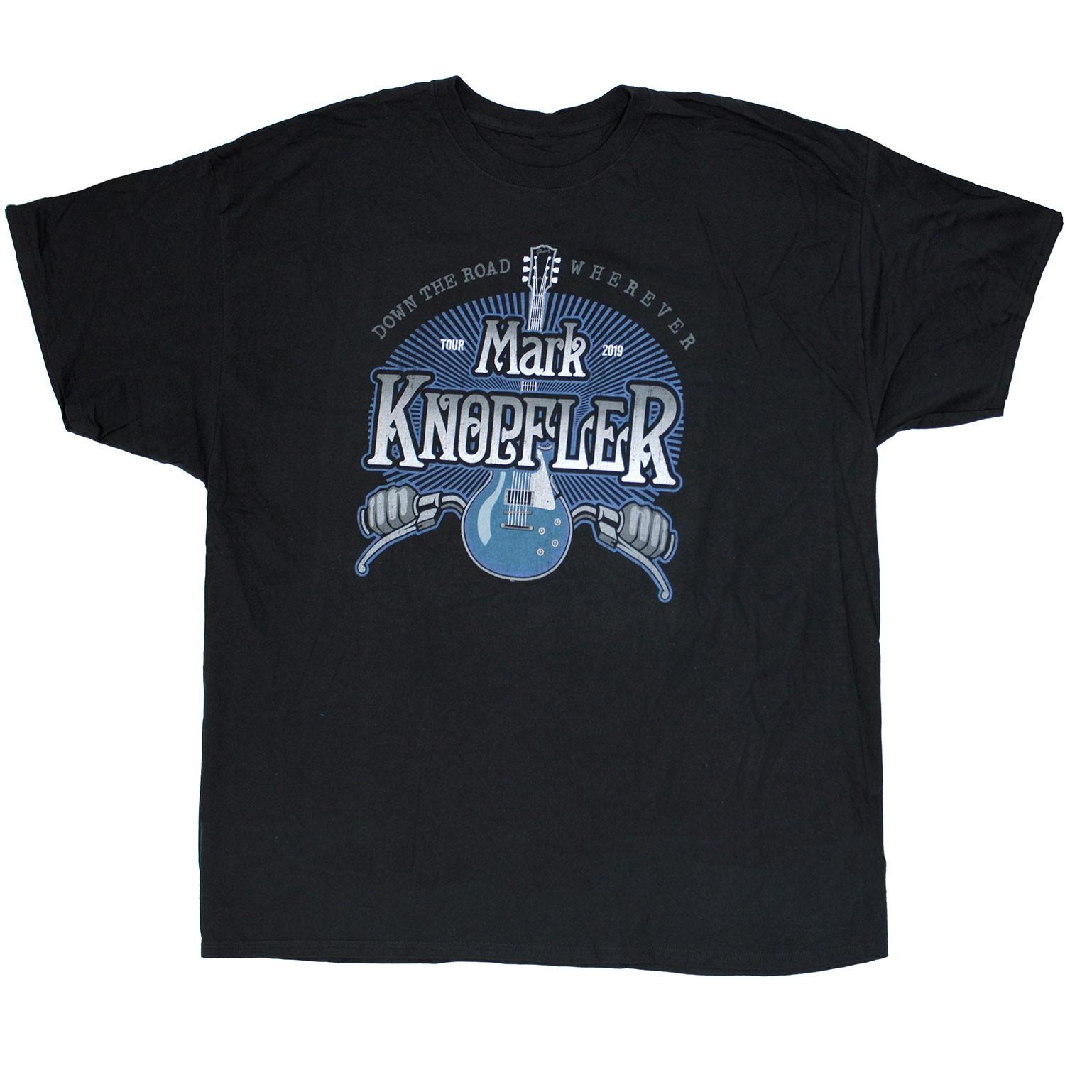 Men s Mark Knopfler Down The Road Wherever Tour 2019 T-Shirt Mens Womens Tees Top black S