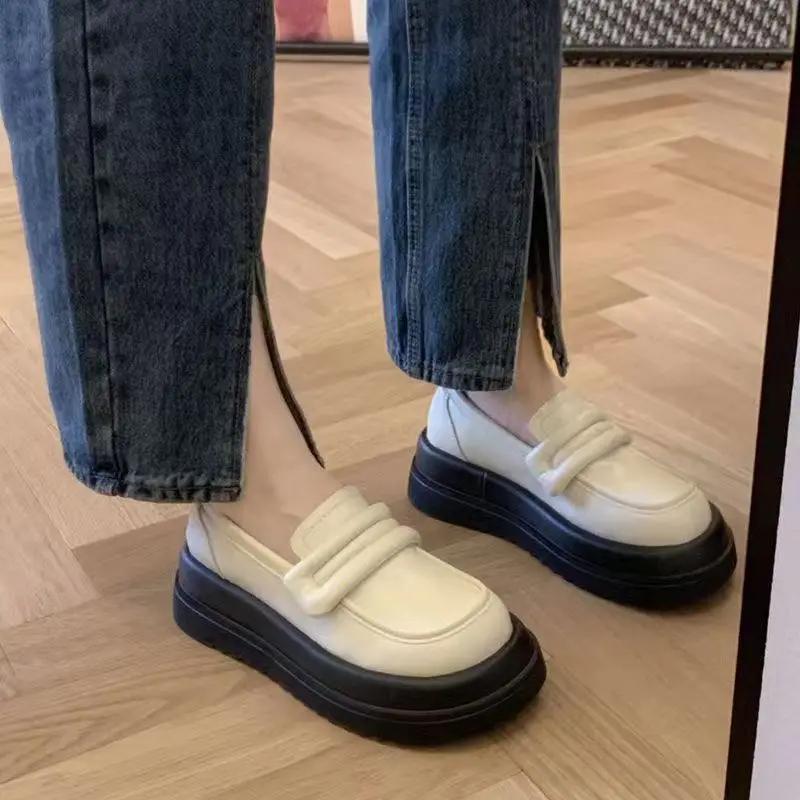 Fashion Japanese Style Lolita Gothic Loafers Round Toe Ladies Footwear Platform Luxury Leather Casual Women's Shoes Cute Kawaii On Sale