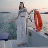 Sancai 2026 Spring High-Waist Straight-Leg White Jeans