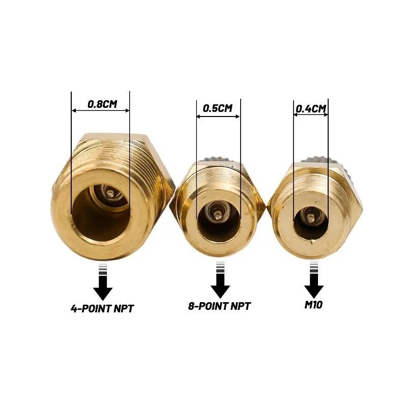 1/2pcs Professional 1/4 NPT 1/8 NPT M10 Car Tire Valve Core Air Compressor Tanks Fill Valve Anti-Corrosion Schrader Valves