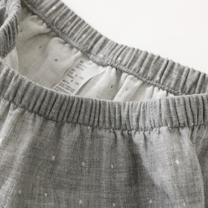 Muji-Style All-Cotton Double Gauze Pajama Shorts for Women & Men