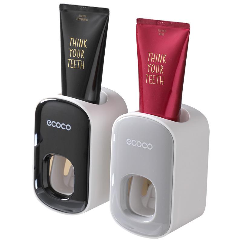 Yikeke Automatic Toothpaste Dispenser & Wall-Mounted Storage Rack Set