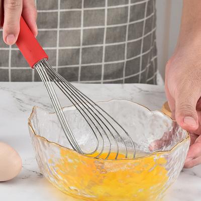 Fan-shaped Manual Egg Beater Sector Whisk Cream Mixer Stainless Steel Egg Whisk Stirring Mixing Sector Coil Style Egg Tool Home
