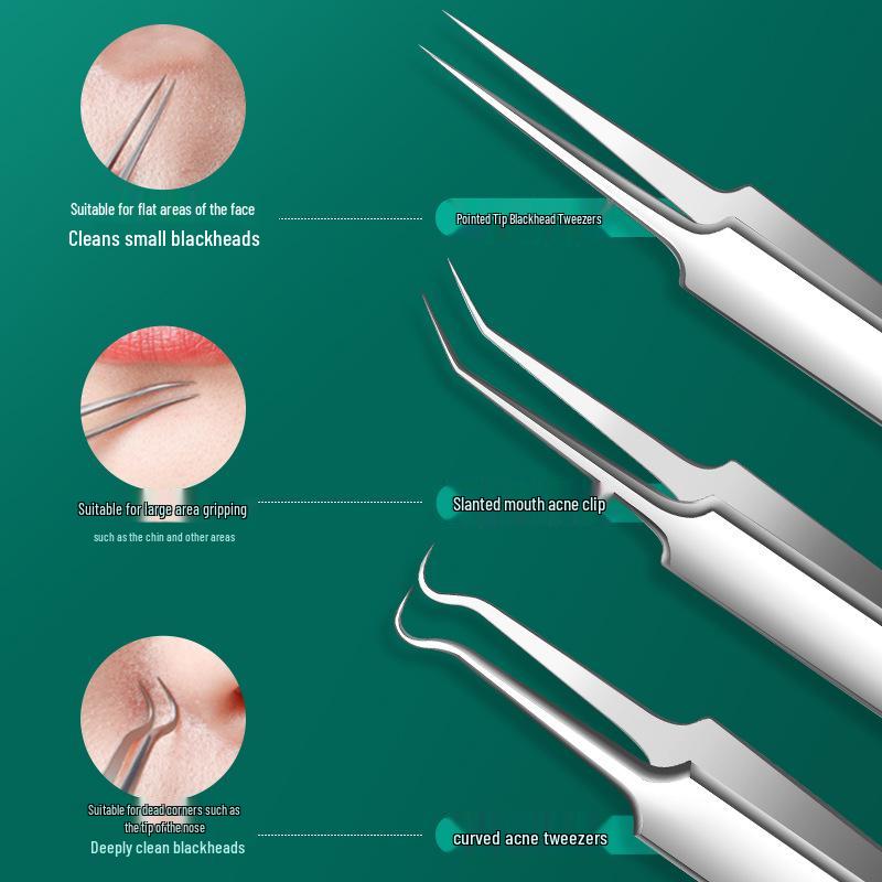 Ultra-Fine Tweezers Blackhead & Pimple Extraction Needle Set – Pointed Tip Beauty Tool for Acne Treatment