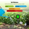 Yieryi 6-in-1 Digital Soil Tester Meter for PH,Moisture,Fertility,TempSunlight&Humidity Portable Soil Nutrient Analyzer with LCD