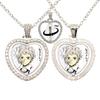 Anime Bungou Stray Dogs Glass Cabochon Glass Heart Pendant Double Sided Necklace Fan Gift Jewelry For Friends