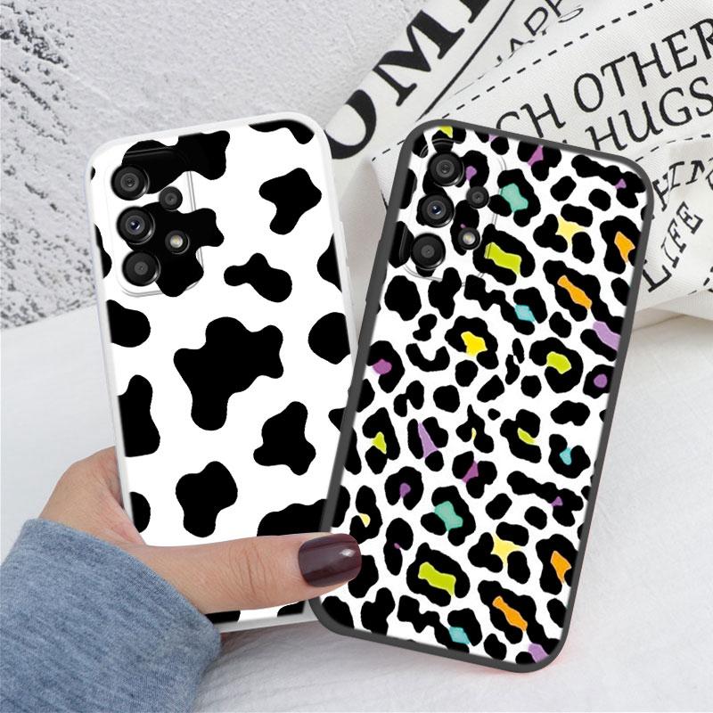 Leopard Print Phone Case For Samsung Galaxy A53 5G Protection Back Cover Soft Silicone Fundas For Samsung A56 A36 A54 A16 Cute