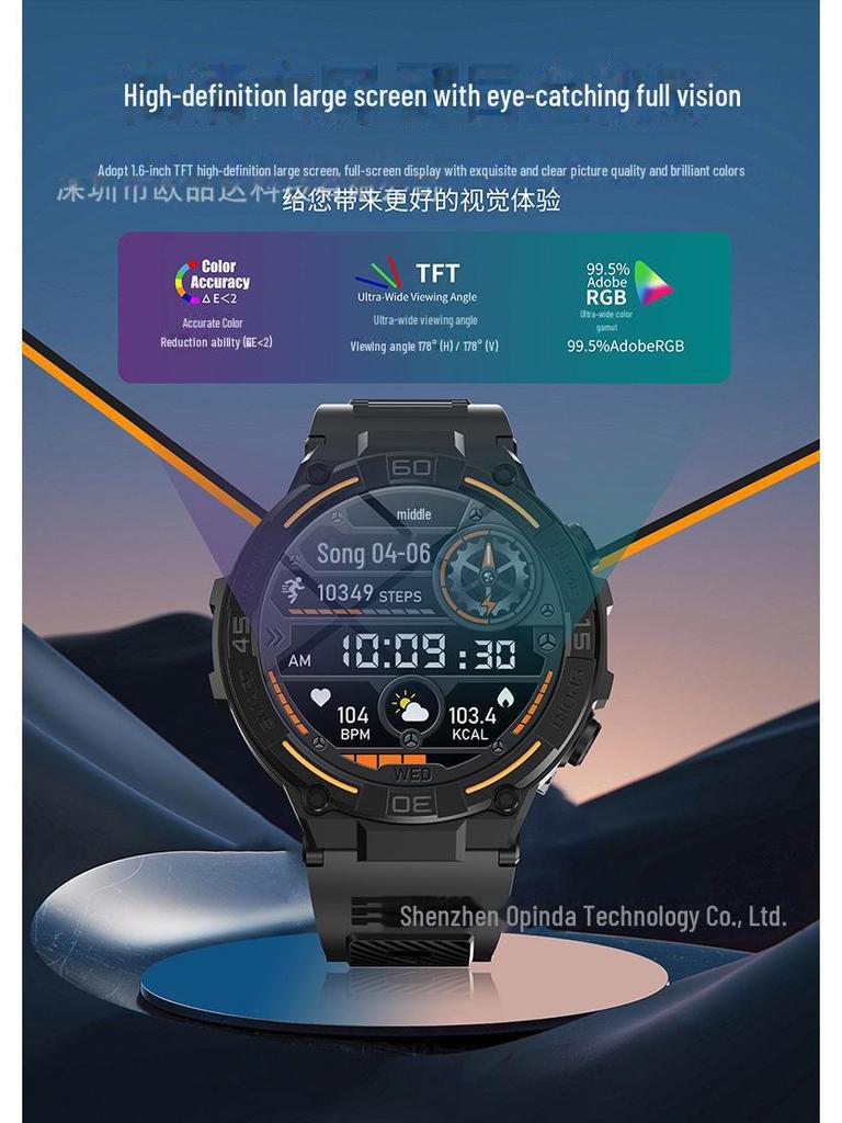 HW50 Waterproof Smartwatch: 1.52'' LED, Heart Rate & Blood Pressure Monitor, Bluetooth Calling