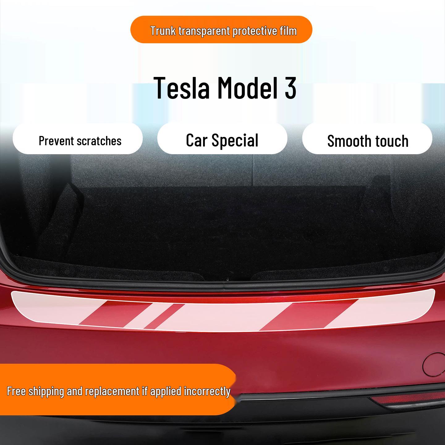 Tesla Model 3 Anti-Scratch Film & Door Sill Strips - Trunk & Exterior Protection (25 Pieces) Tesla Model 3 - Door sill