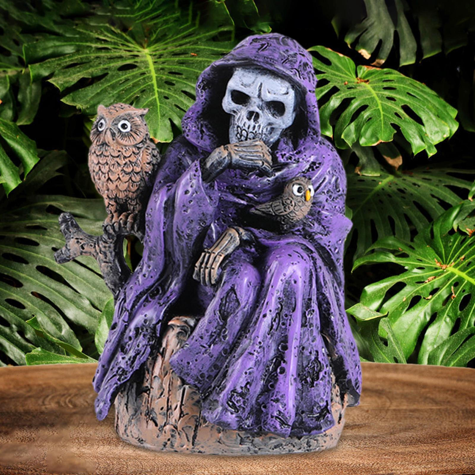 

Halloween Skeleton Decoration Gothic Decor Purple Cape Sturdy Practical Unique Ornament 11.4cmx4.7cm