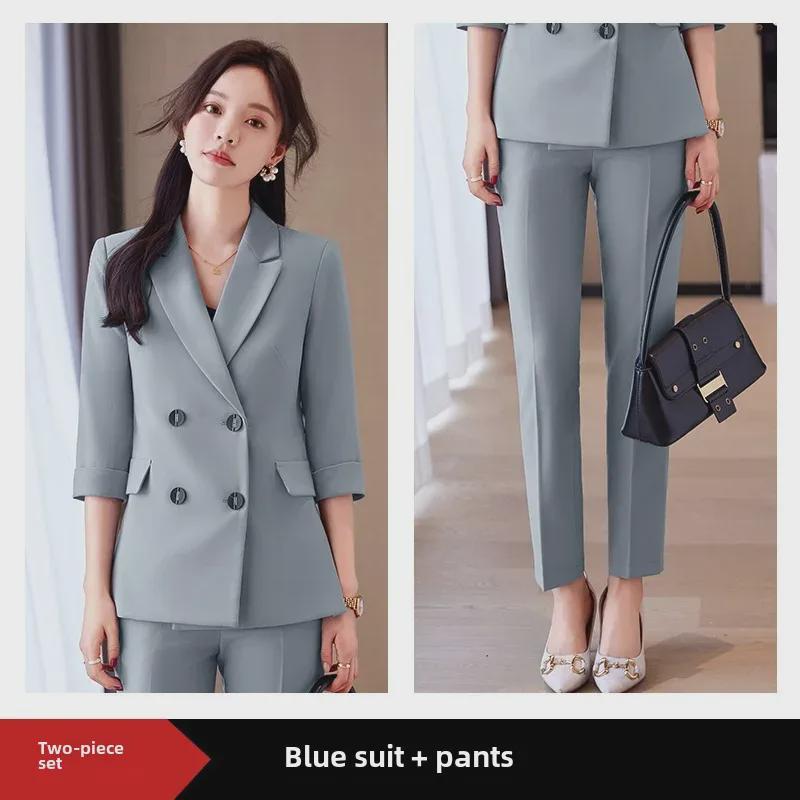 Costume d'été pour femme: Tenue professionnelle élégante pour directeur d'hôtel, petit blazer haut de gamme, tenue de soirée