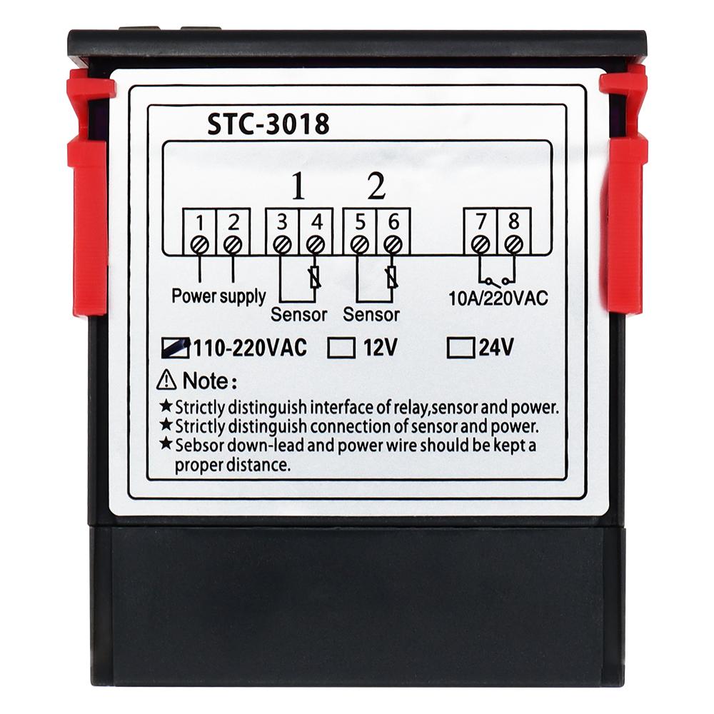 STC-3018 Termostat Digital Dual Controlor de Temperatură Termometru Comutator de Control 10A 12V 24V 220V Higrometru Incubator