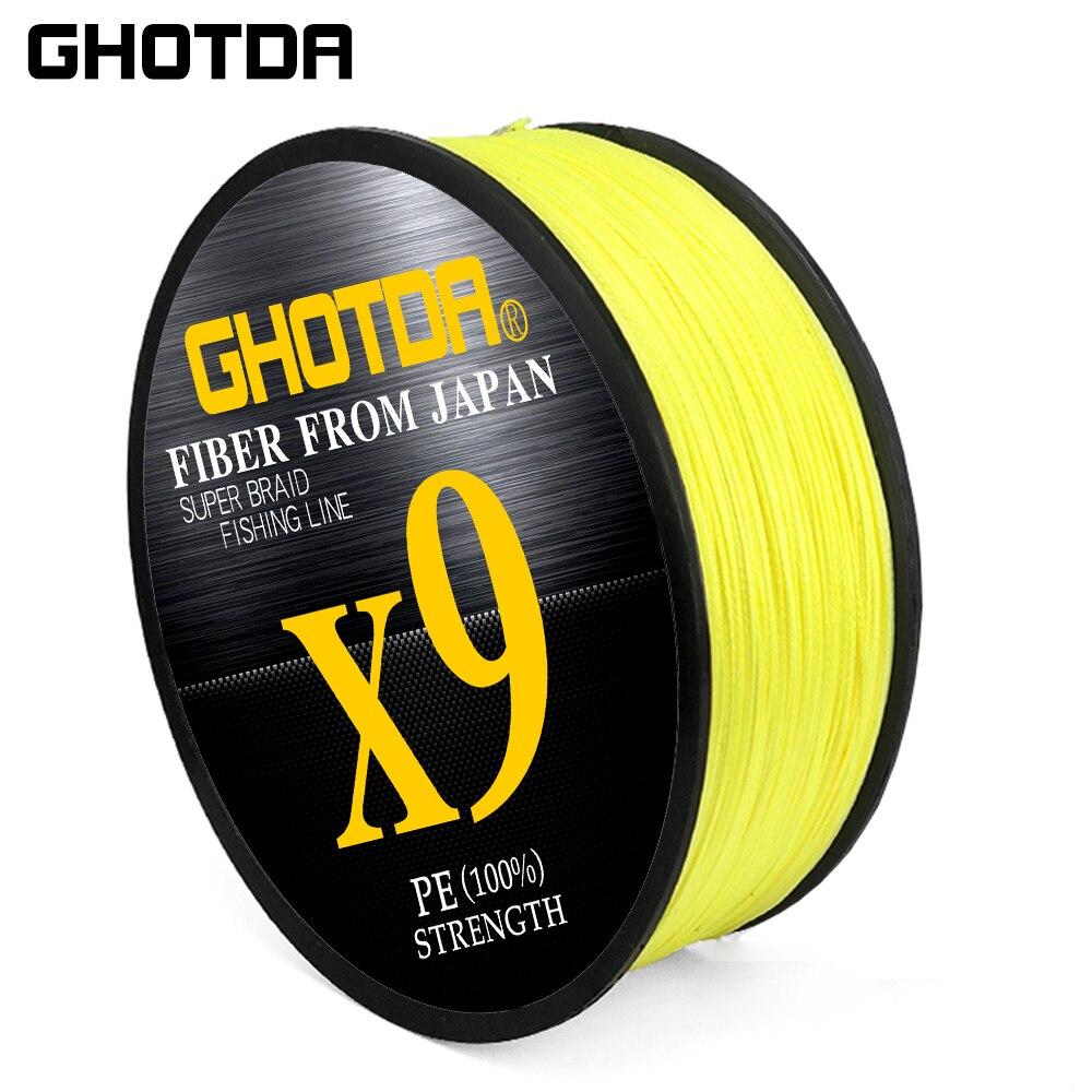 GHOTDA 0,14-0,40(mm) Lenza da pesca anti-morso X9 da 500 m adatta per acqua di mare, acqua dolce, persico multicolore, attrezzatura da pesca da 20 a 80 libbre