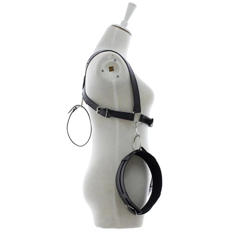 Thigh Harness with Handcuffs – Posture Restraints for Couples, Fetish Sex Toys &SM Products for Erotic Games & Bondage Play