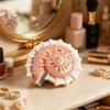 Decorative Tabletop Jewelry Holder Shell Box, Alloy Enamel Finish for Ring Earring Pendant Storage On Vanity Dressers