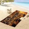 Strandtuch mit Afrikanische Tiere Print, Großes Weiches Schnelltrocknendes Handtuch für Strand Camping Schwimmen