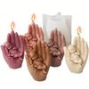 3D Silicone Candle Mold Baby in Hand Aromatherapy Soap Making Love Mother Handheld Plaster Decoration DIY Craft Gift