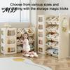 Bear Shape Toy Organizer Storage Boxes with Multi-Box Shelf Nursery Kids Bins And Bookshelf Hook for Bedroom Playroom Multi-Tier