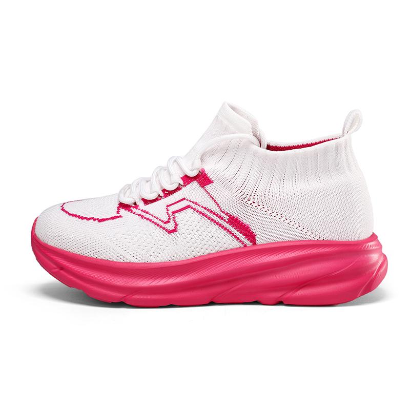 

Обувь унисекс Fly-Woven Мужская/Женская спортивная обувь для отдыха Сверхлегкие кроссовки 36-45 45 розы красного/белый