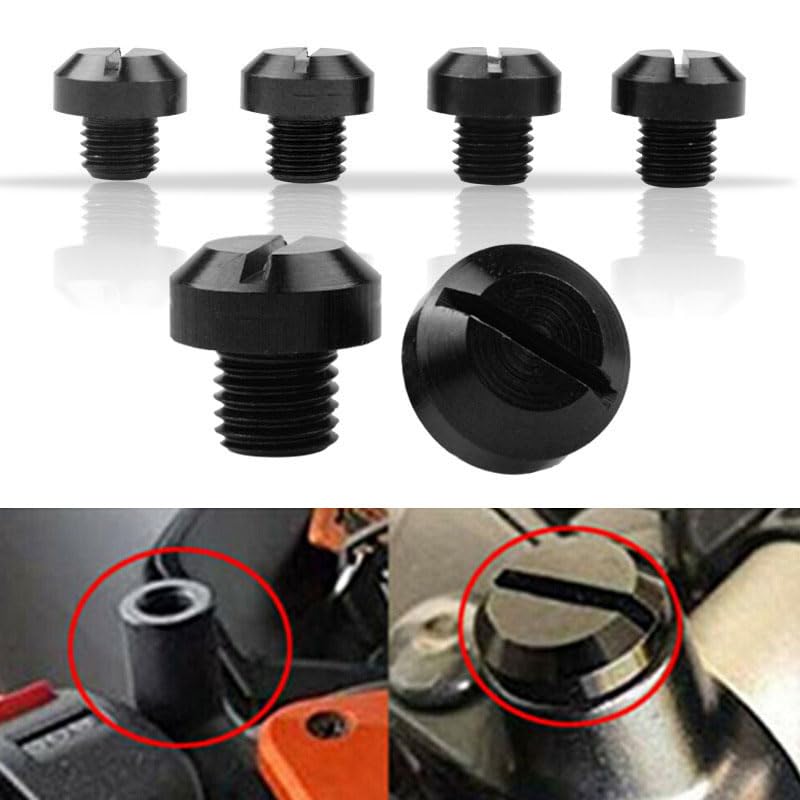 Mirhua M10x1.25 Aluminum 304 Stainless Steel Motorcycle Mirror Hole Cover Caps (Black) for Yamaha Honda Kawasaki Suzuki BMW