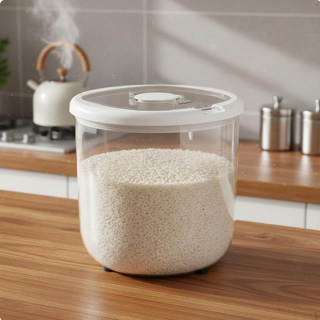 Rice Storage Container HumidityResistant Sealed Grain Bin Versatile Airtight Food