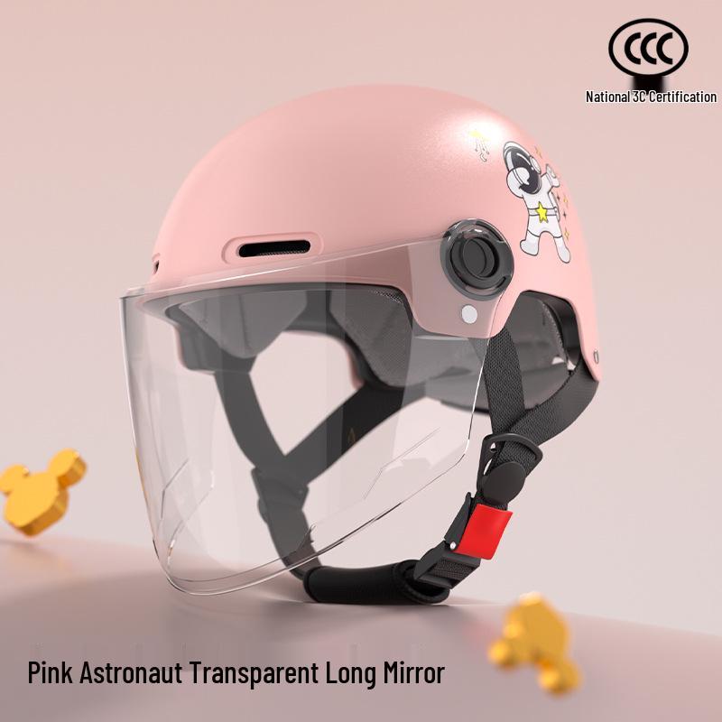 Universal Kids Summer Safety Helmet: 3C Certified, All-Season Protection for Boys & Girls Short Tinted Visor