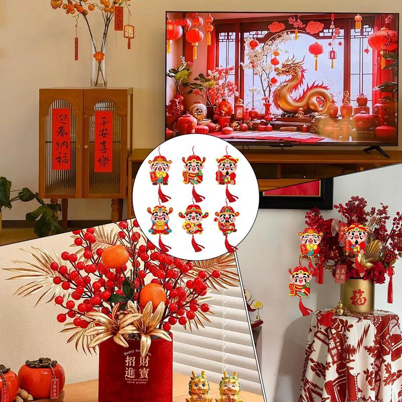 Chinesische Neujahrsornamente Traditionelle Chinesische Neujahrsquasten Ornament Neujahrsanhänger für Zuhause Restaurant Auto Bäume