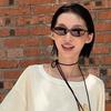 Sexy Small Oval Sunglasses Women Retro Cat Eye Brown Sun Spectacles For Female Trendy Narrow Frames Round Shape Eye Spectacles gafas de sol