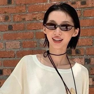 Sexy Small Oval Sunglasses Women Retro Cat Eye Brown Sun Spectacles For Female Trendy Narrow Frames Round Shape Eye Spectacles gafas de sol