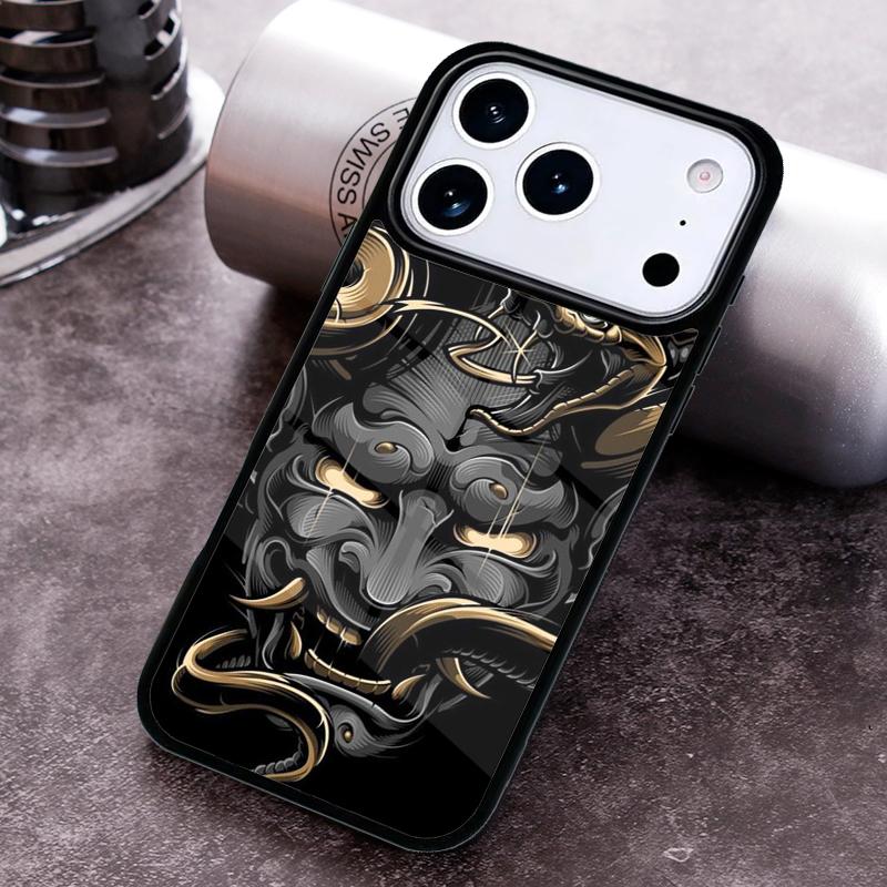 

Japanese Hannya Mask Phone Case for iPhone 17 16 15 Pro Max Air 14 13 12 11 Plus Shockproof Cover iPhone 11 Pro