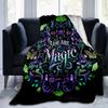 1pc Flowers and Grass You Are Magic Blanket  Seasonal Home Decorative Throw for Room,Gift Idea, Living Room, Travel, Camping, Car Blankets