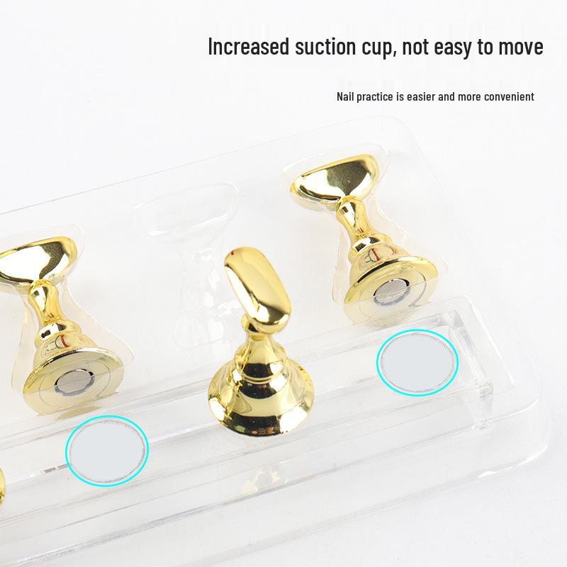 Chess Piece Nail Tip Holder with Transparent Acrylic Base - Nail Art Display and Practice Stand