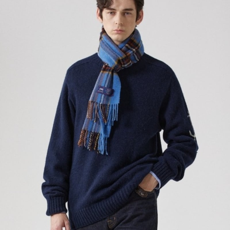 Écharpe en Laine Mérinos ABRAHAM MOON 25cm - Oatley Sky