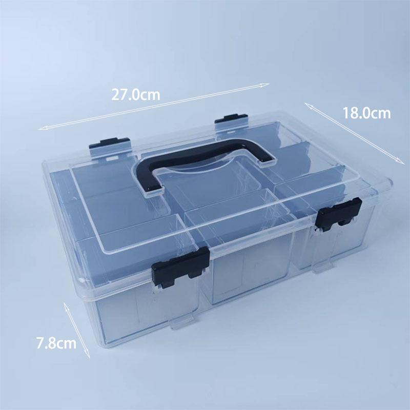 Glass Seed Bead Organizer: 64-Compartment Transparent DIY Jewelry Storage Box