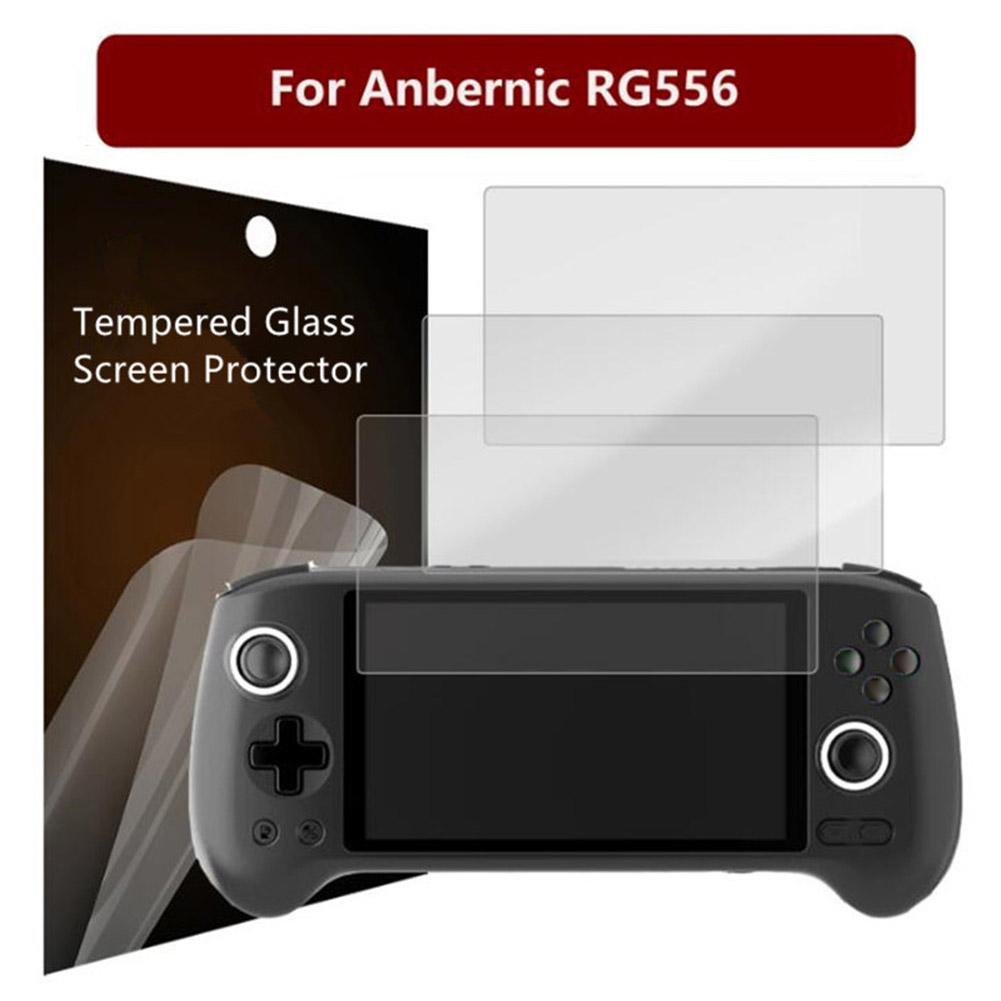 HD Protective Tempered Glass Scratch-proof Game Console Screen Protection Film Anti-Glare Compatible with Anbernic RG556