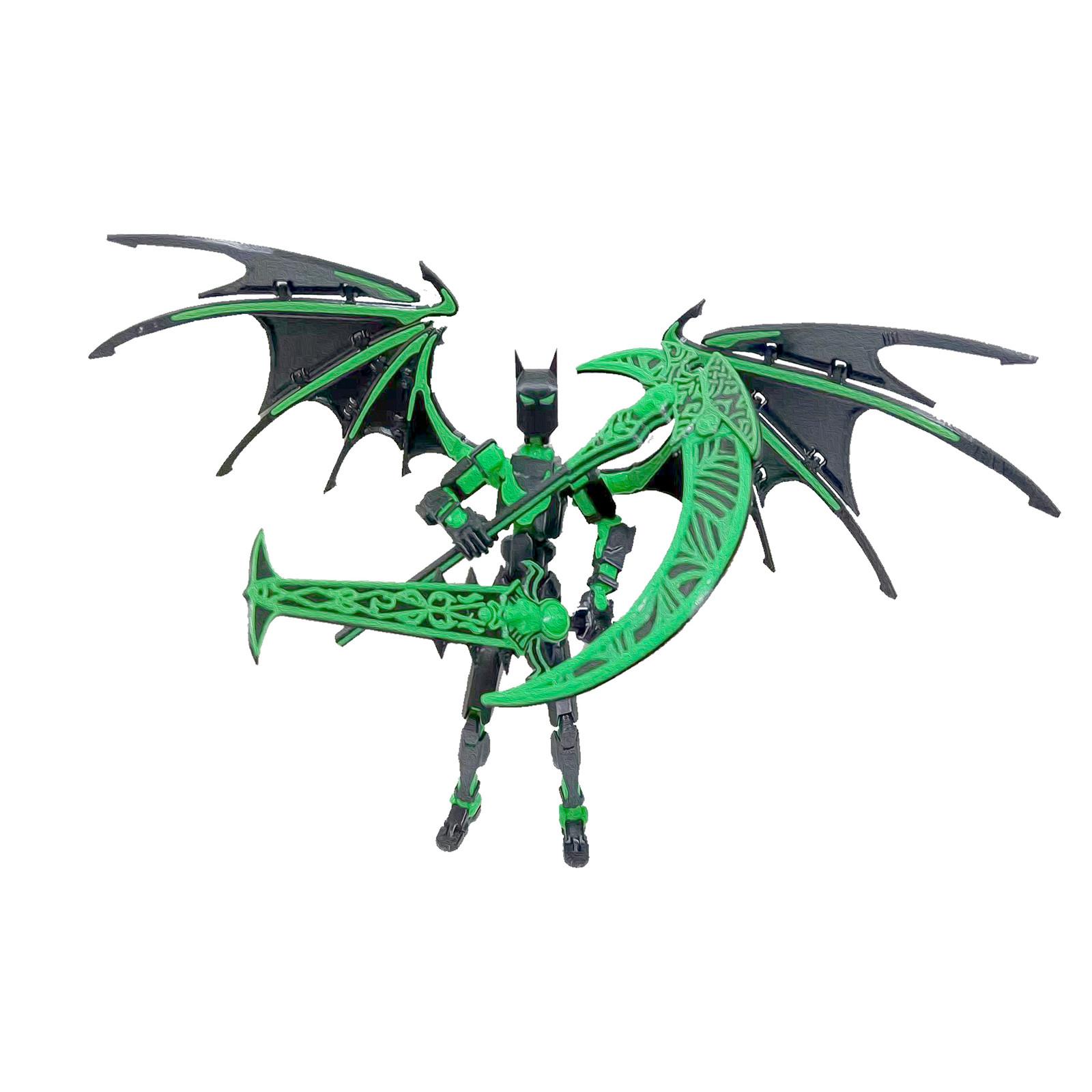 Action Figure with Wings and Axe, 7-Inch Collectible Toy, Highly Detailed and Articulated, Ideal for Fans and Collectors