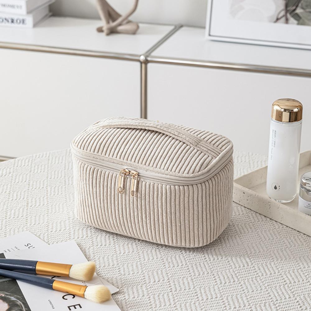 

Косметичка великої місткості на блискавці, модна дорожня косметичка 04-khaki